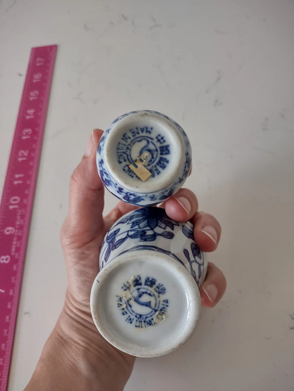 Blue and White Porcelain Mini Vases - Decorative Home Accents